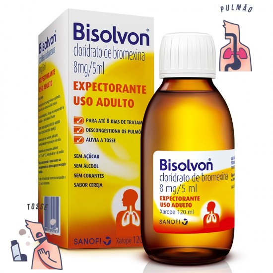 Xarope Bisolvon adulto 120 ml sem açucar